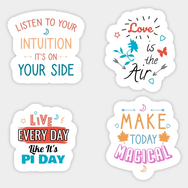 Make today magical and inspirational set stickers Sticker by cypryanus